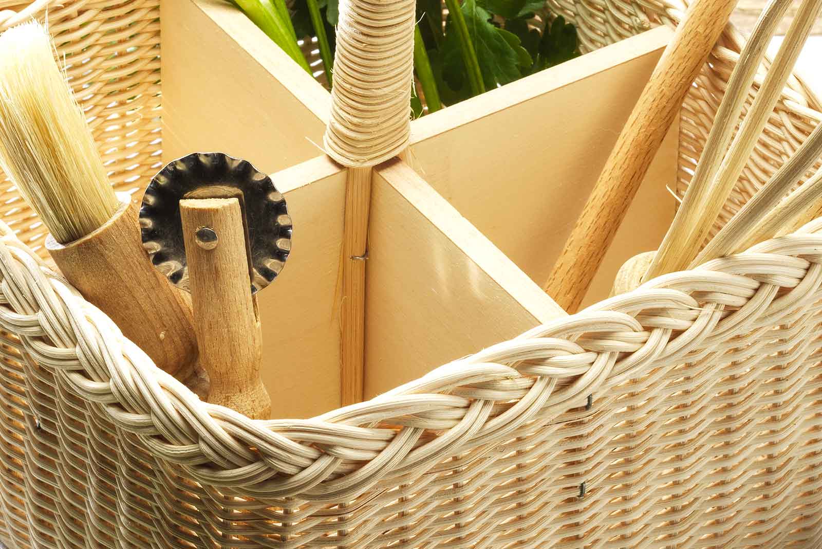 Margherita wicker cutlery basket