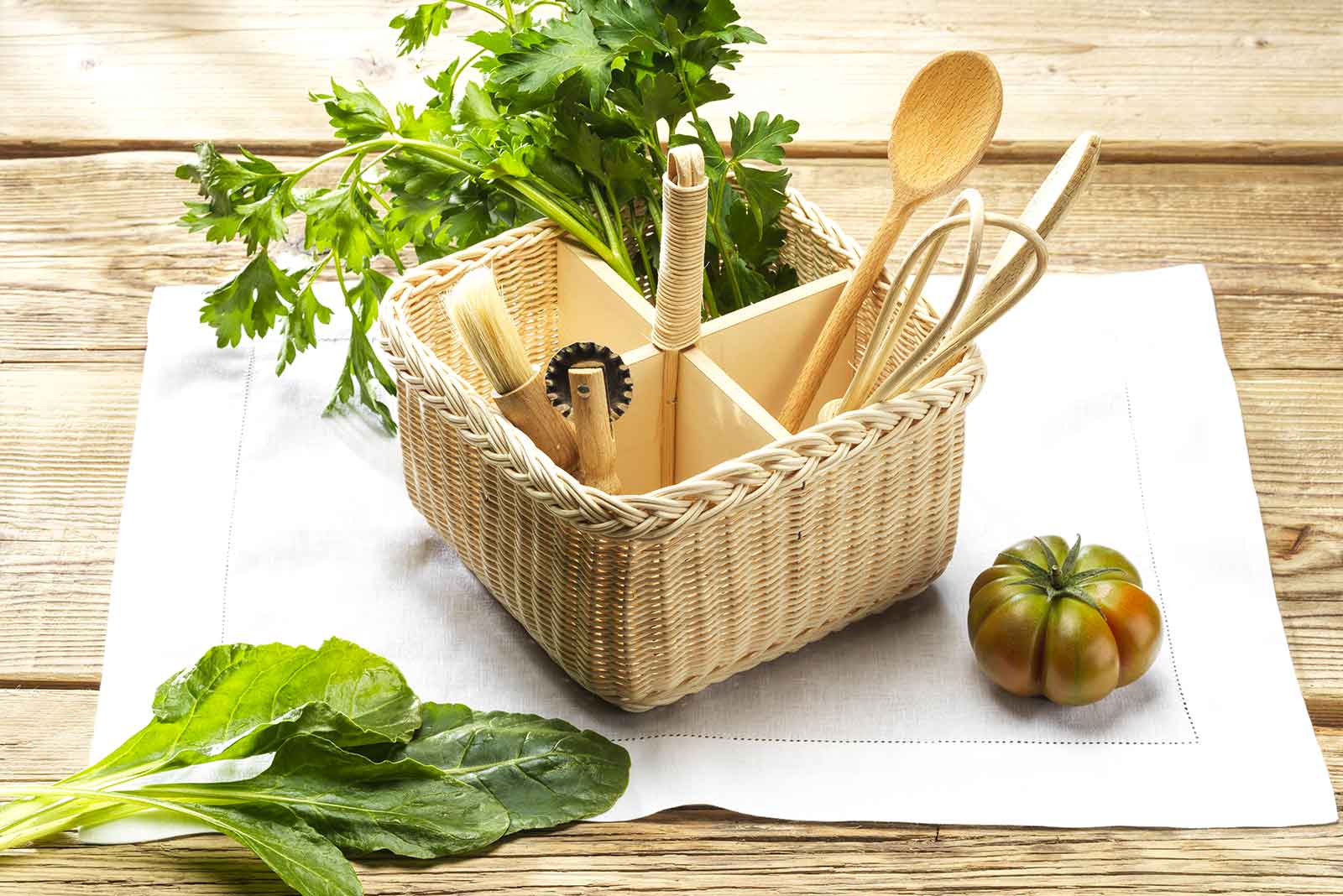 Margherita wicker cutlery basket