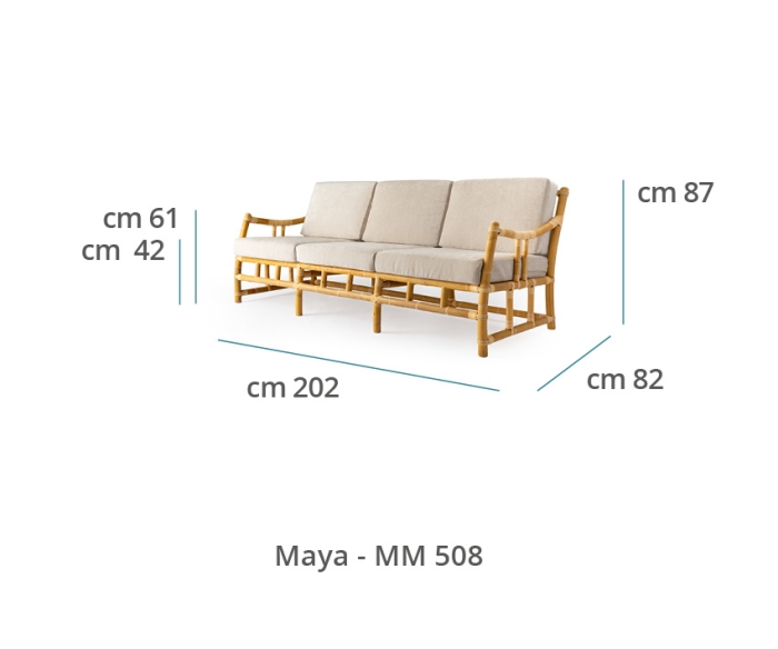 Divano 3 posti Maya - immagine 3